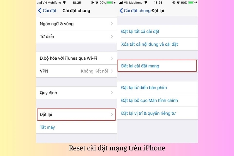 Cài đặt mạng trên iPhone