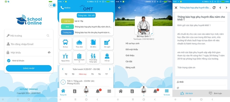 Tính năng nổi bật của SchoolOnline