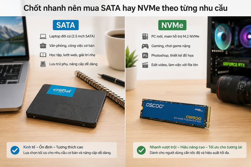 SSD SATA và NVMe khác nhau thế nào - 6