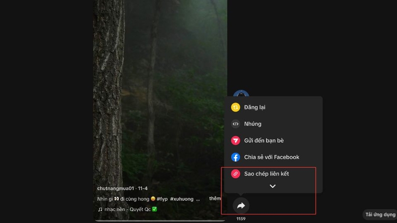 Bước 2: Sao chép liên kết video TikTok