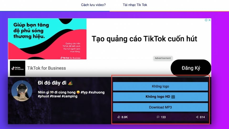 Bước 4: Chọn chất lượng video