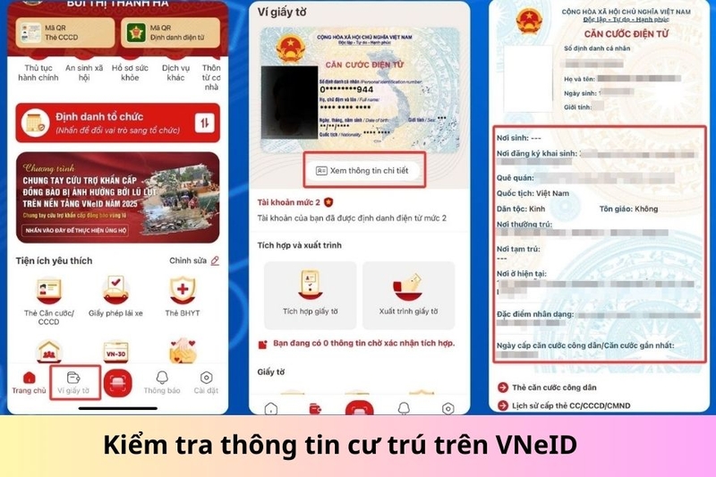 Kiểm tra thông tin cư trú trên VNeID
