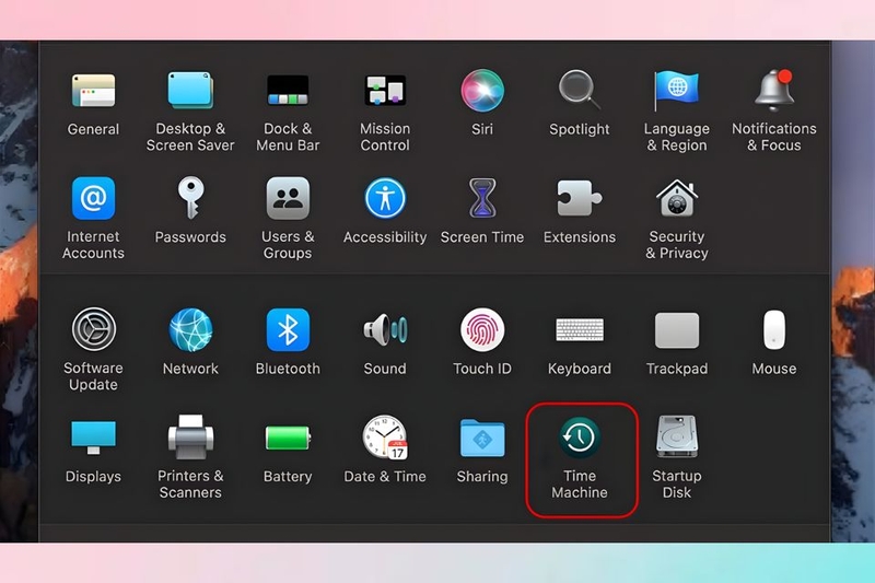 Sao lưu tệp bằng Time Machine trên MacBook chi tiết 3