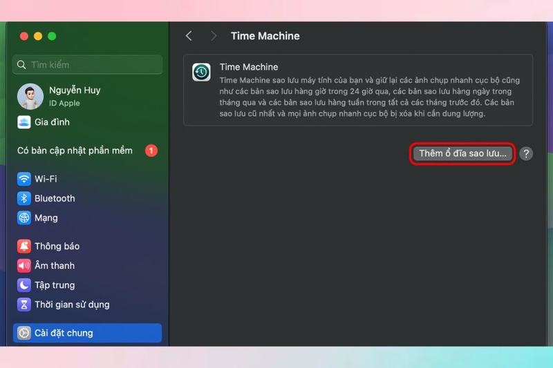 Sao lưu tệp bằng Time Machine trên MacBook chi tiết 4