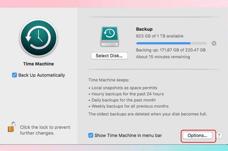 Sao lưu tệp bằng Time Machine trên MacBook chi tiết 6