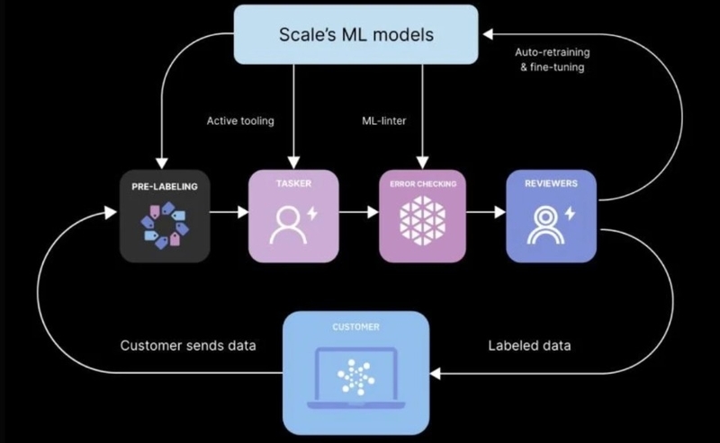 Trọng tâm hoạt động của Scale AI nằm ở khả năng xử lý và gán nhãn cho nhiều loại dữ liệu