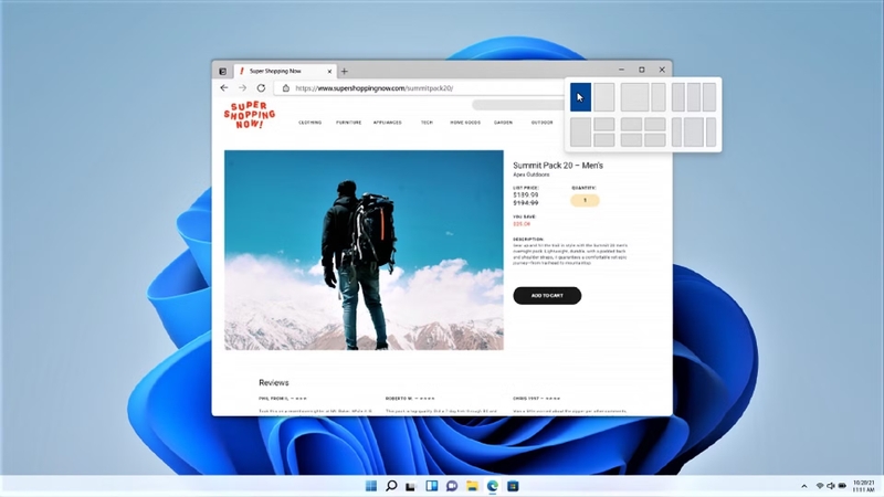 Snap Layouts trên Win 11