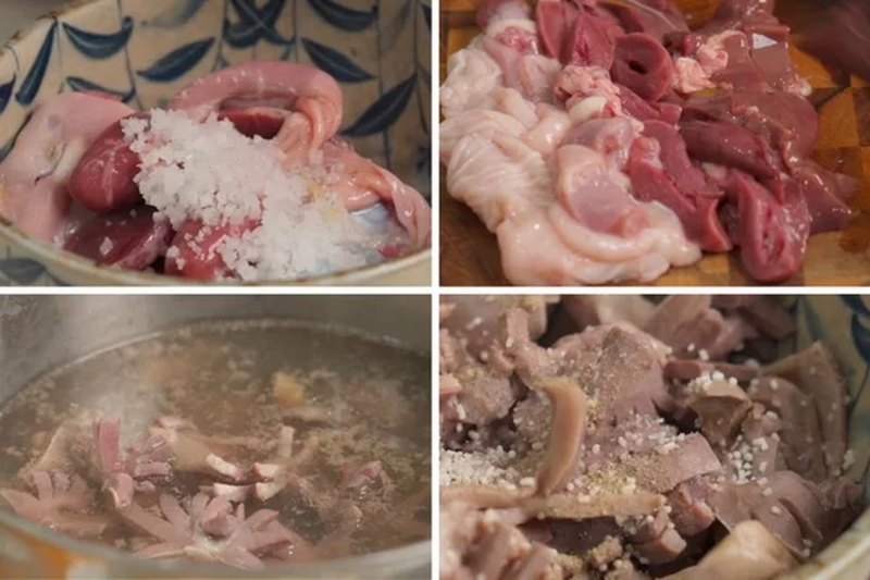 Sơ chế lòng gà đỡ tanh