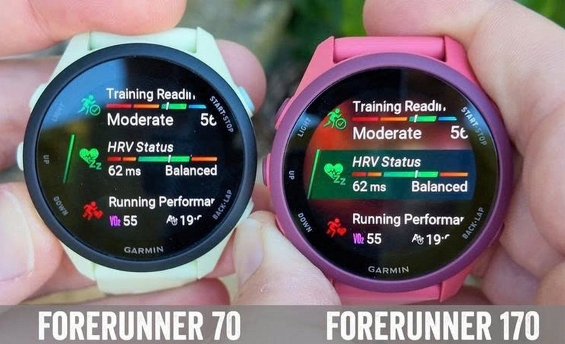 So sánh Garmin Forerunner 70 và Forerunner 170 ảnh 3