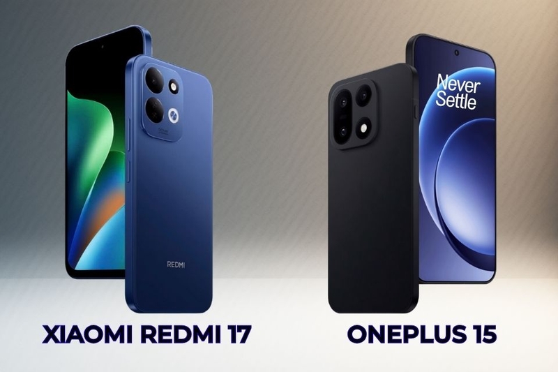 So sánh Xiaomi Redmi 17 và OnePlus 15 về thiết kế và màn hình