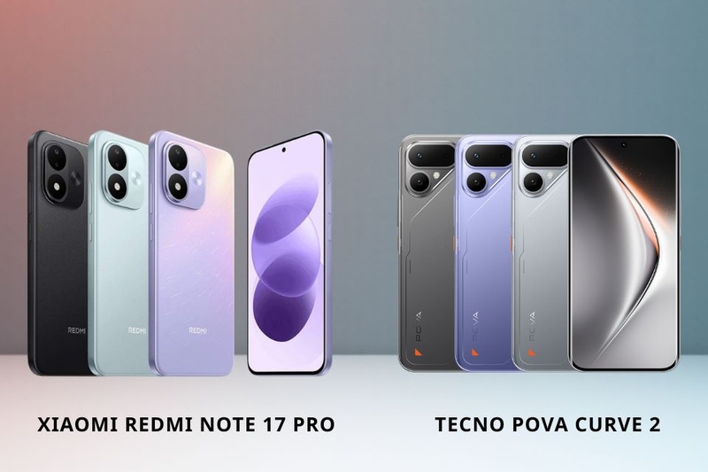 So sánh Xiaomi Redmi Note 17 Pro vs Tecno Pova Curve 2 về thiết kế