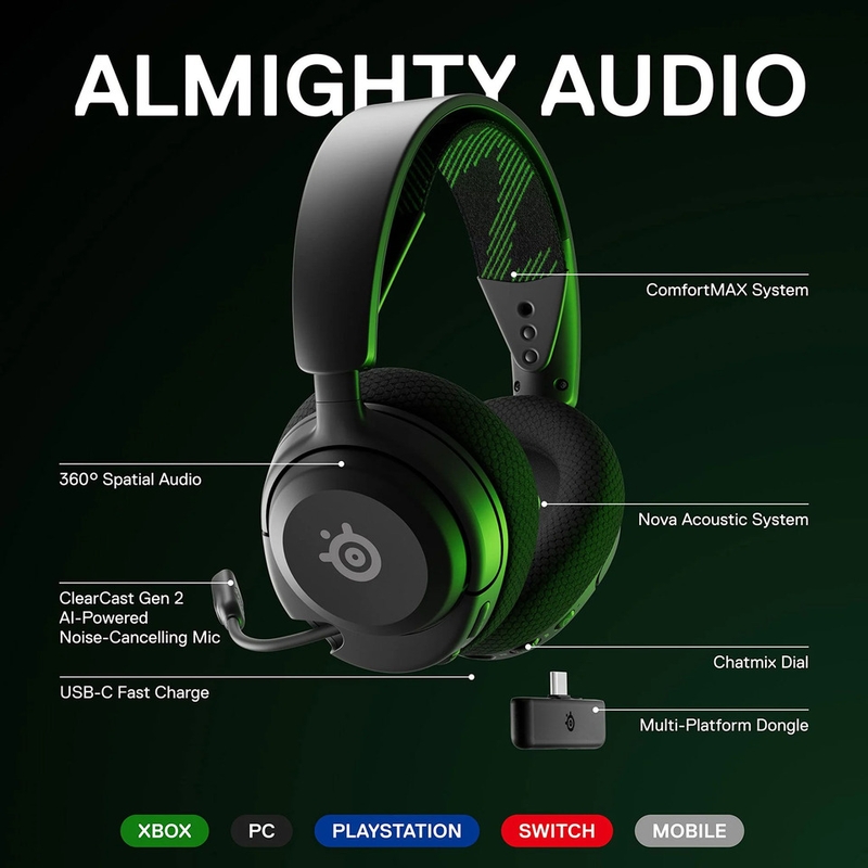 Một trong những điểm cộng lớn của Arctis Nova 4X là khả năng tương thích với nhiều hệ máy