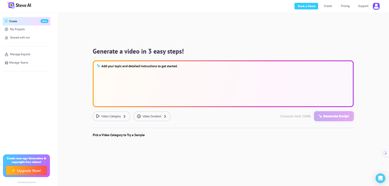 Nhập nội dung kịch bản