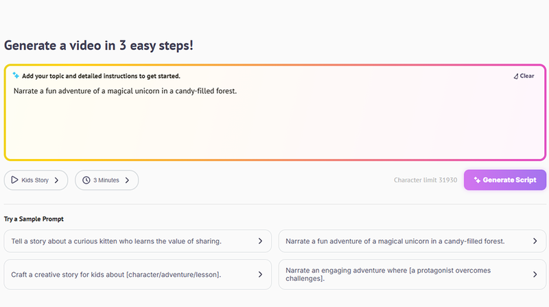 Sau đó nhấn Generate Script