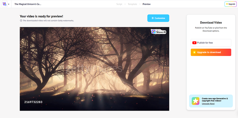 Sau khi render xong, bạn có thể xem lại video hoàn chỉnh