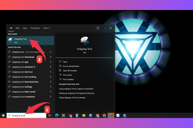 Sử dụng Snipping Tool 1
