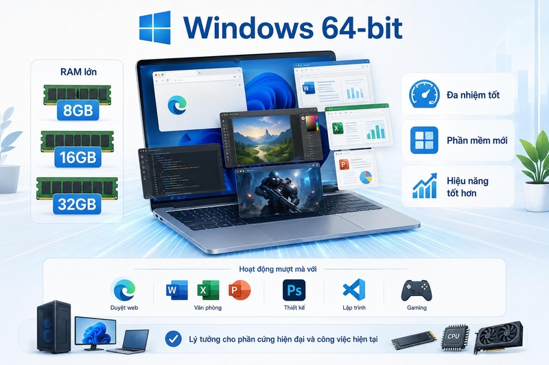Sự khác nhau giữa Windows 32 bit và 64 bit ảnh 3