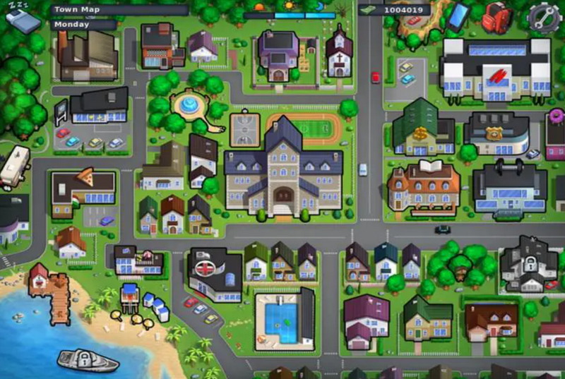 Thị trấn trong Summertime Saga PC 