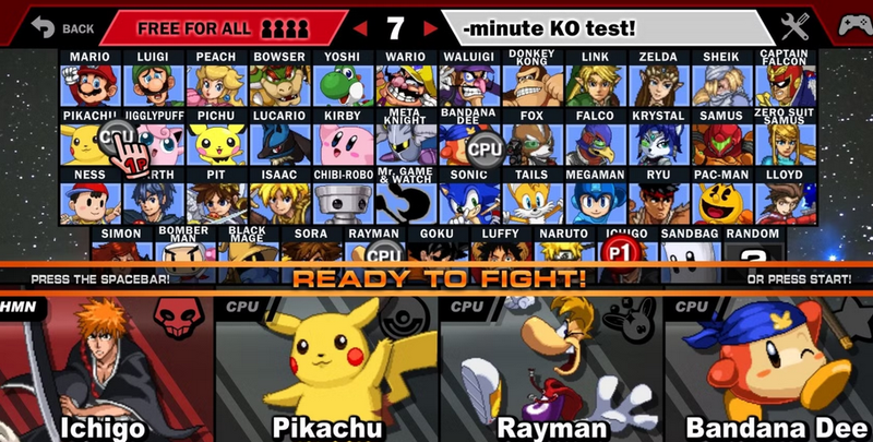 Super Smash Flash cung cấp nhiều chế độ chơi khác nhau