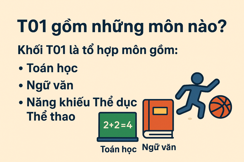 T01 gồm những môn nào? Ngành nào ảnh 9
