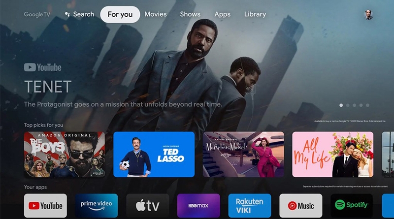 Kho ứng dụng đa dạng trên Google TV