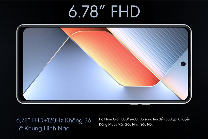 TECNO POVA 6 Neo sở hữu màn hình IPS LCD kích thước 6.78 inch