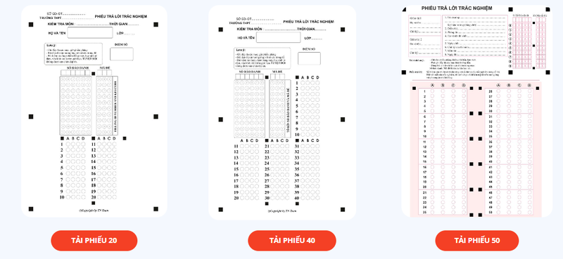 Chọn và tải mẫu phiếu chấm