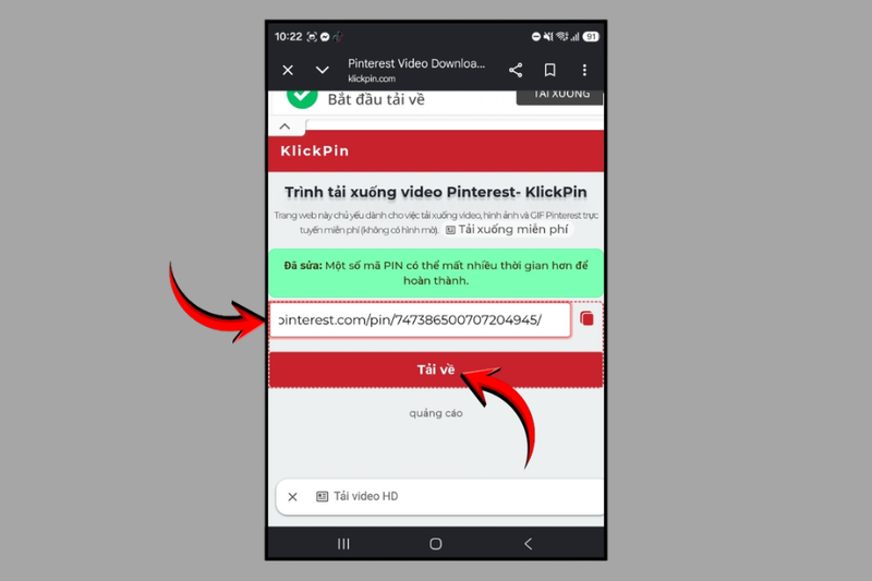 Tải video từ Pinterest 5