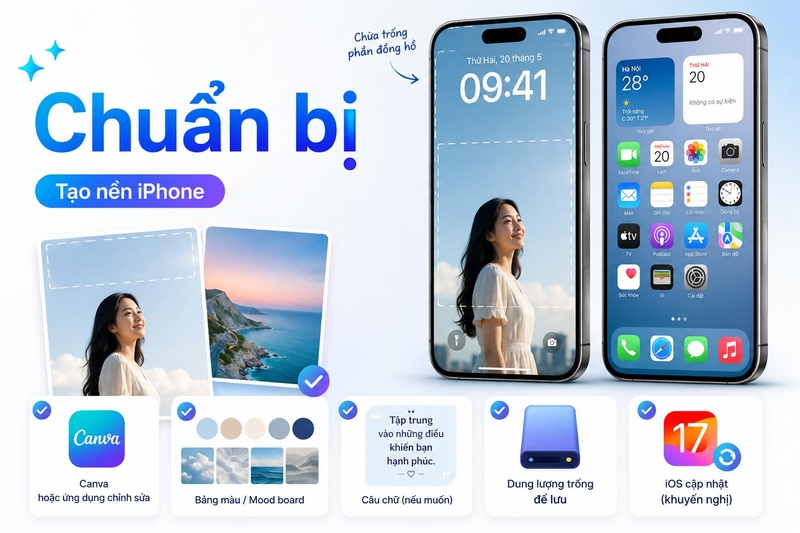 Tạo hình ảnh nền cho iPhone ảnh 1