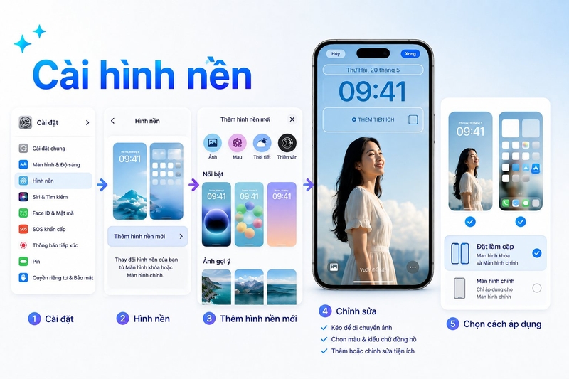 Tạo hình ảnh nền cho iPhone ảnh 9