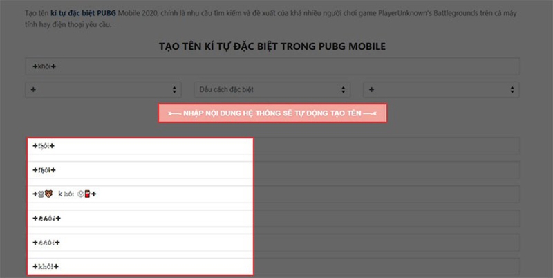 Tạo tên và sao chép