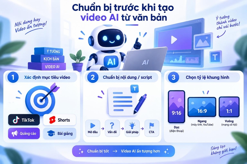 Tạo video AI miễn phí từ văn bản ảnh 2
