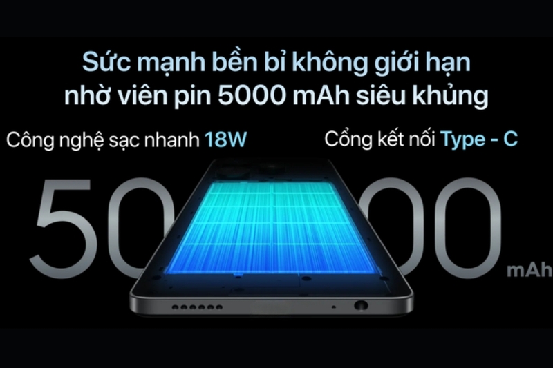 Viên pin Li-Po 5000mAh của Tecno Spark 30 đảm bảo thời lượng sử dụng ấn tượng