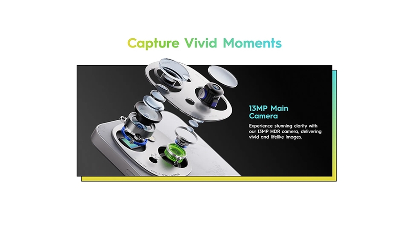 Camera chính 13MP kết hợp công nghệ AI