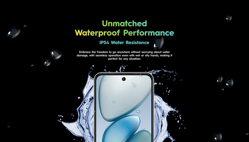 Tecno còn trang bị cho Spark Go 1 khả năng chống nước đạt chuẩn IP54