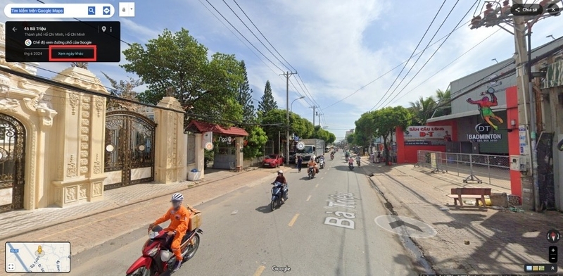 Ở góc trái, thời điểm chụp mặc định xuất hiện kèm tùy chọn “Xem ngày khác”