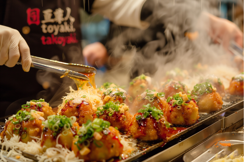 Thành phẩm bánh Takoyaki