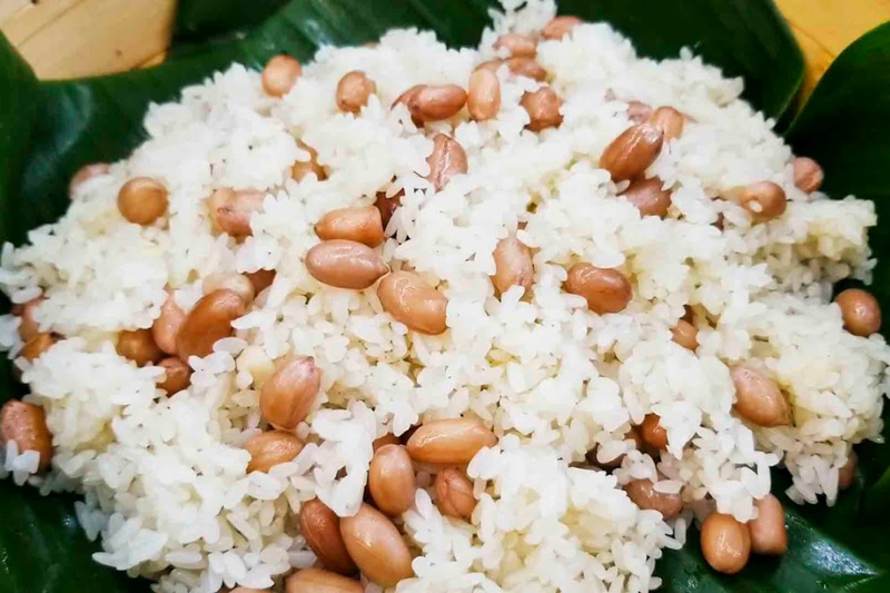 Thành phẩm xôi lạc theo công thức 2