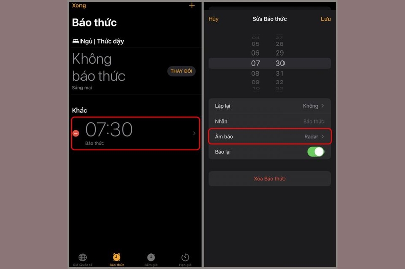 Thay đổi âm báo thức trên điện thoại