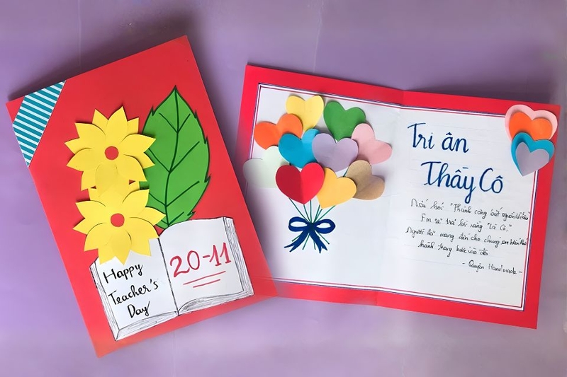 Mẫu thiệp vẽ tay đơn giản