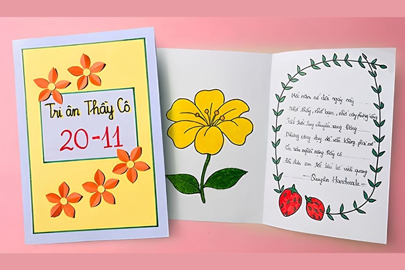 Mẫu thiệp vẽ tay đơn giản 2