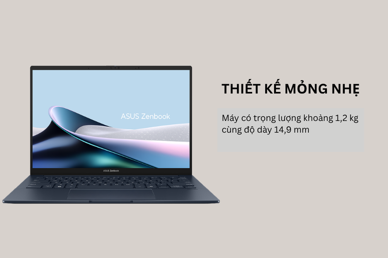 Thiết kế mỏng nhẹ, tối ưu cho nhu cầu di chuyển