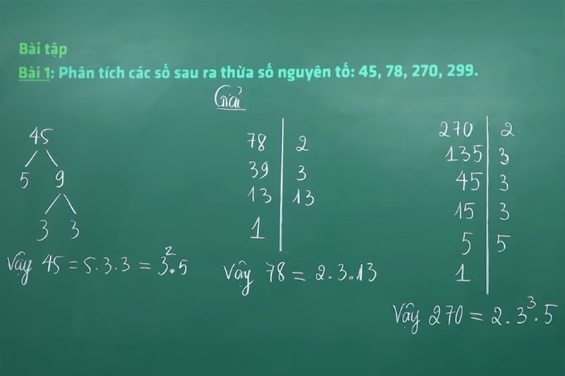 Thừa số nguyên tố và sự phân tích thành các thừa số