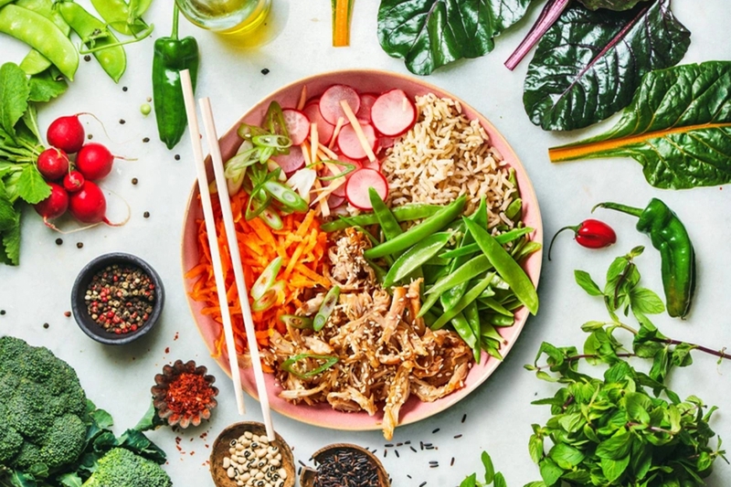 Tăng cường rau xanh và trái cây