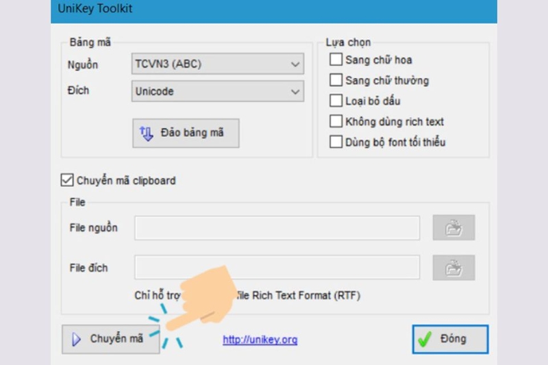 Thực hiện chuyển đổi bằng cách bấm chọn Chuyển mã - OK