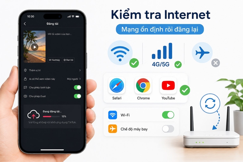 Vì sao TikTok không đăng được video ảnh 2