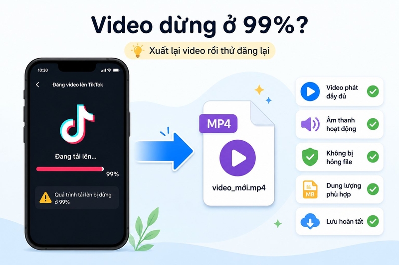 Vì sao TikTok không đăng được video ảnh 10