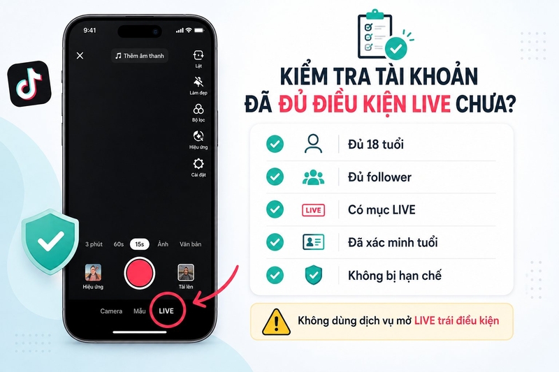 TikTok không livestream được ảnh 2