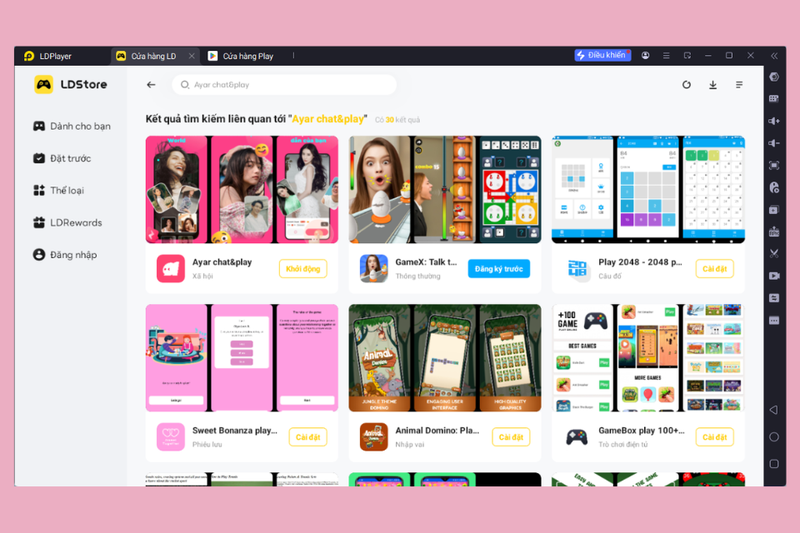 Tìm kiếm Ayar chat&play