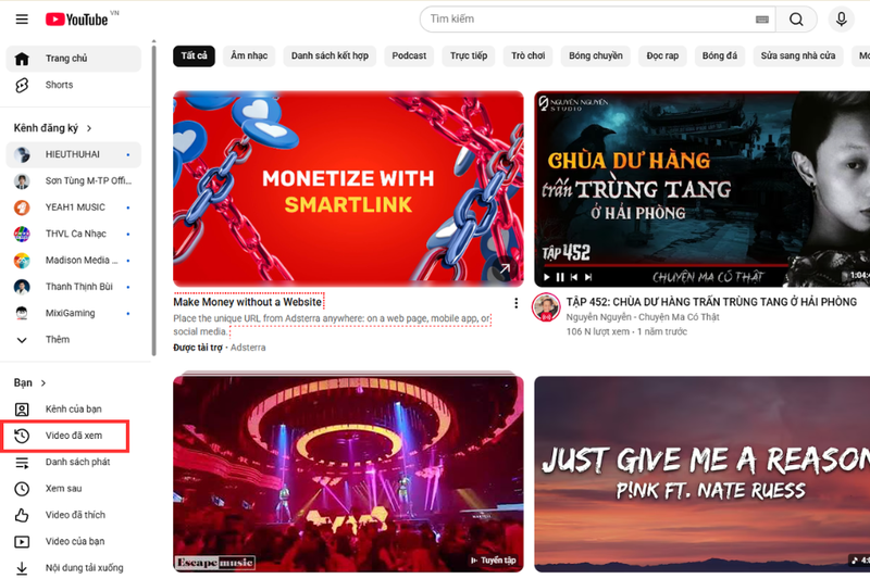Tìm kiếm bằng video đã xem 1